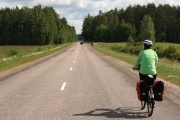Landstraße in Lettland