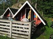 Hütte für zwei Personen, Campingplatz bei Grebbestad, Schweden