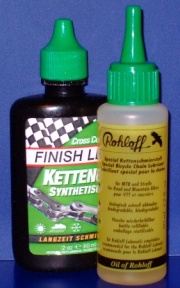 Kettenpflegemittel von Finish Line und Rohloff