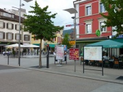Velorouten- Schilderwald in Delémont
