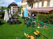 Gartenterasse der Pizzeria "Vorstädtli" in Aegerten (bei Brügg)
