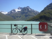 Passhöhe mit Silvretta-Stausee